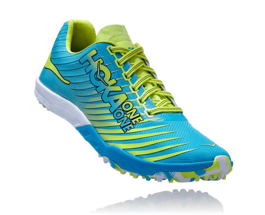 Spikes Atletismo Hoka One One Feminino Azuis/Verdes - Evo Xc - 153-VWRPDE